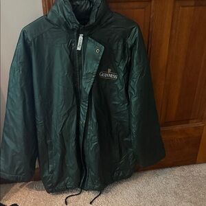 Vintage Guinness Dark Green Raincoat for Men